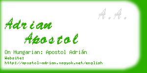 adrian apostol business card